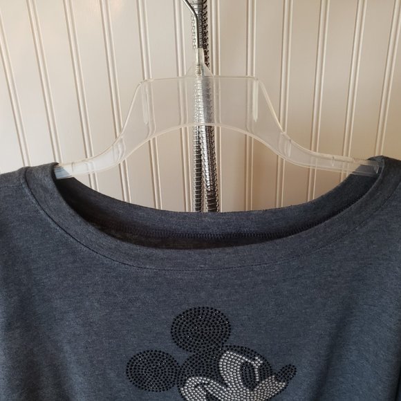Size Small Women's Sparkly Mickey Mouse Hi-Lo Tee Shirt - Picture 5 of 8